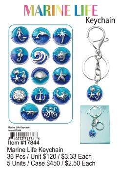 Marine Life Keychain 36 Pcs.